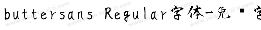 buttersans Regular字体字体转换